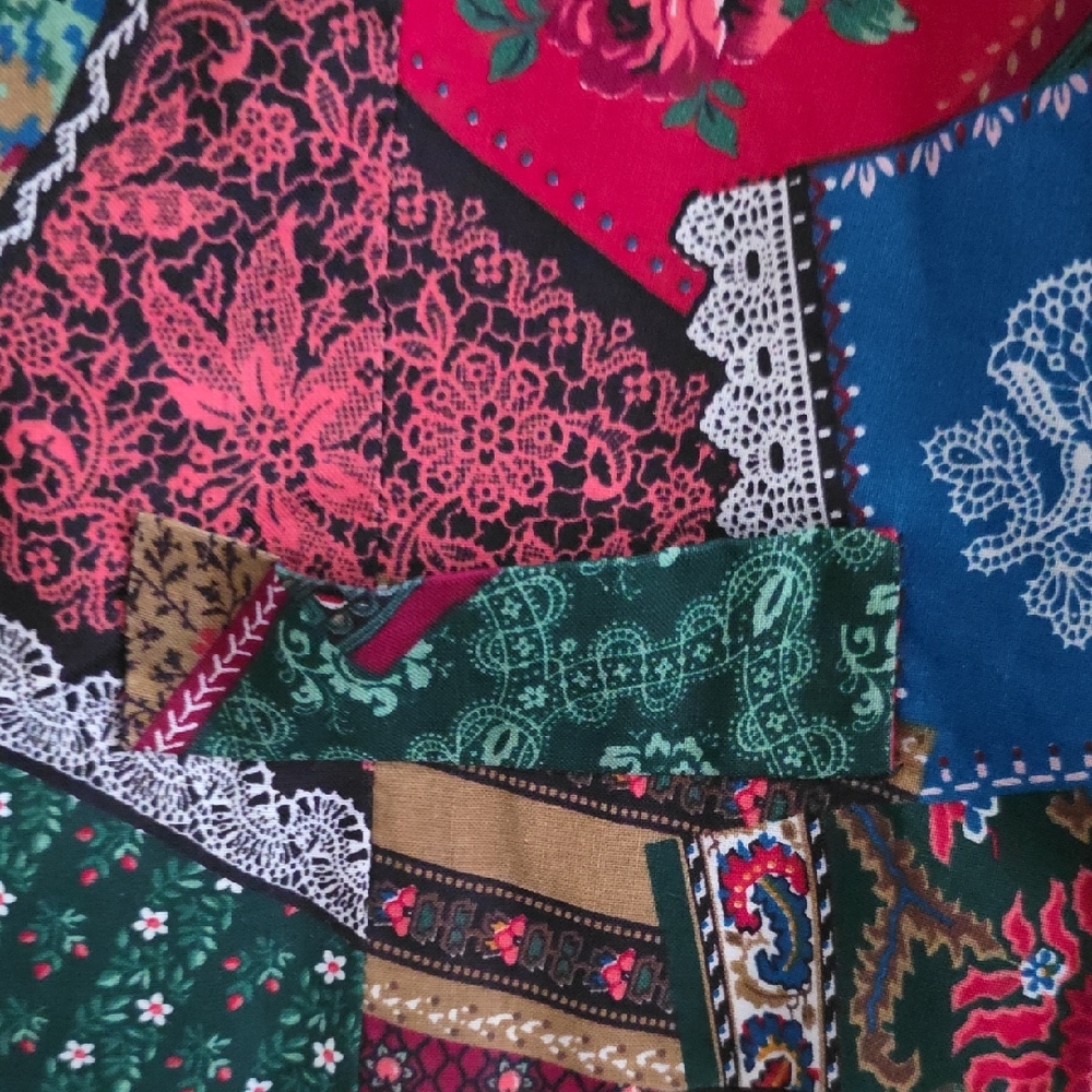 Patchwork Fabric Vest - image 8